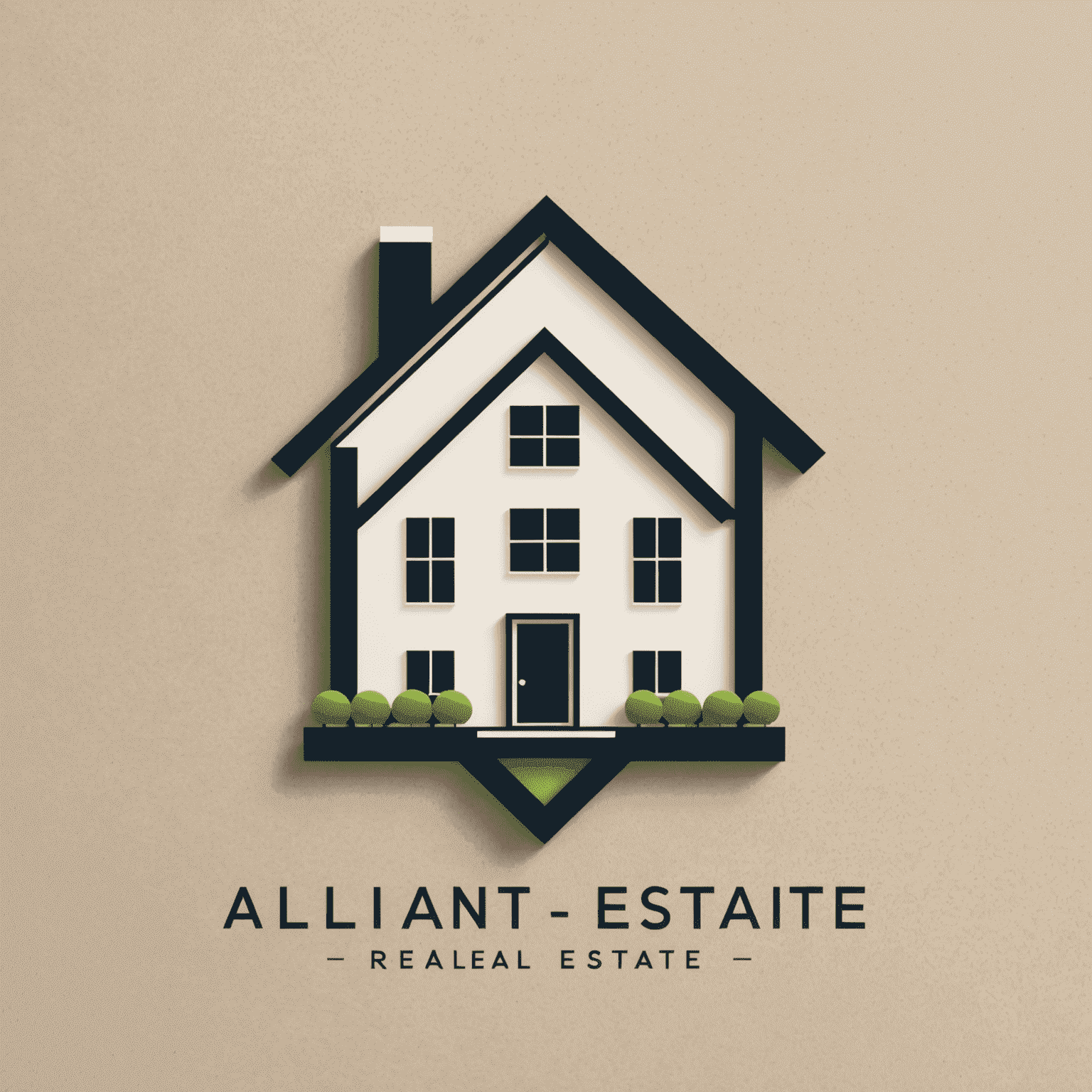 Alliant Real Estate logo featuring a modern house icon with the company name in a sleek, sans-serif font